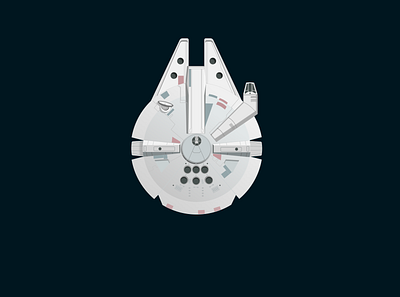 Millenium Falcon design illustration vector