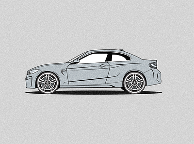 BMW M2 bmw design illustration racecar speed vector