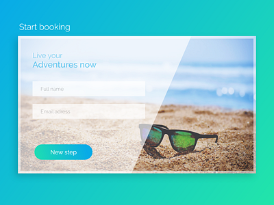 Daily UI Challenge - Day 1 app beach booking form form design log in log in screen summer sun ui ux web