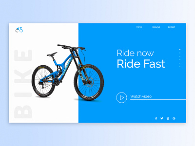 Daily UI Challenge - Day 3 bike bike ride biker blue design ui web web design webdesign website website design wheel