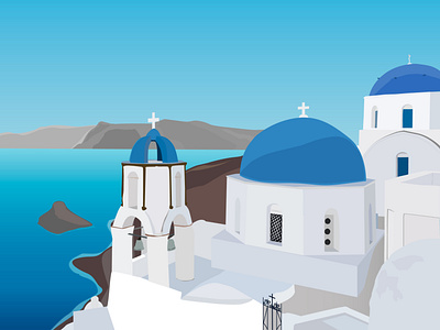 Santorini / GoTravel Illustrations Project | Illustration