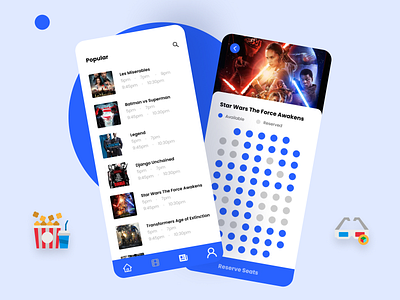 movie ticket app ui