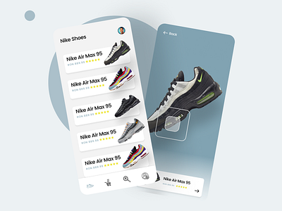 nike shoes app ui