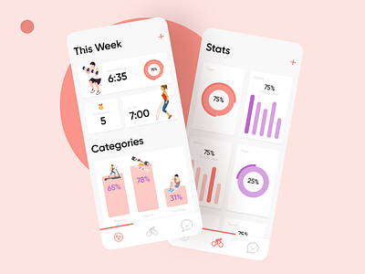 fitness tracker app ui