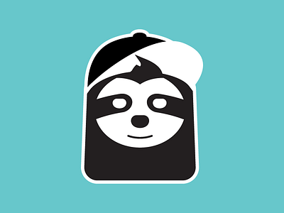 Cool Sloth illustration logo sloth
