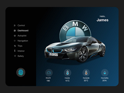 Daily UI | 034 - Car Interface app bmw carinterface dailyui dailyui034 design figma ui