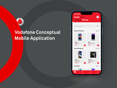 Vodafone Conceptual Mobile Application - Homepage app conceptual design figma homepage mobile ui vodafone