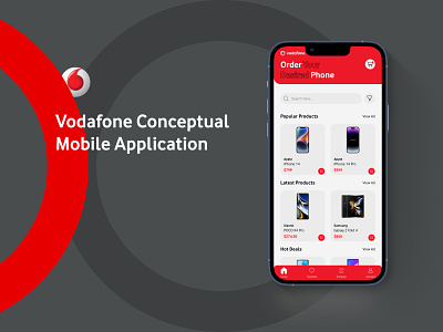 Vodafone Conceptual Mobile Application - Homepage