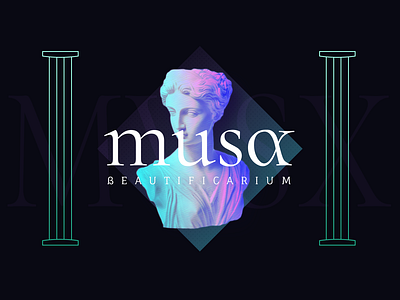 Musα antique beauty dark gradient muse neo antique statue