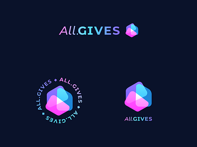 All Gives Logo Var dark giveaway gradient logo logotype