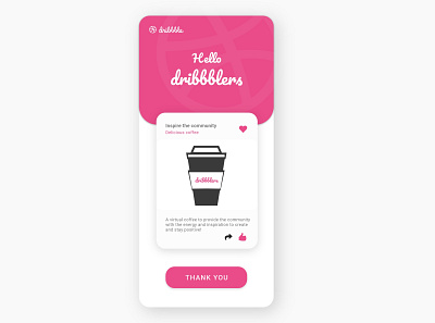 Hello dribbble! app design flat illustration illustrator minimal ui ux vector website