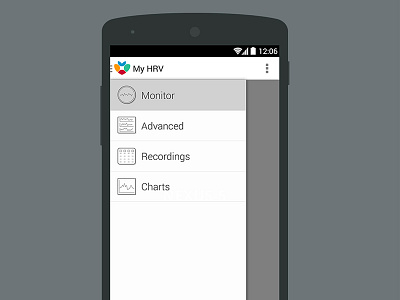 Nexusflatmenu app flat icons menu rebound