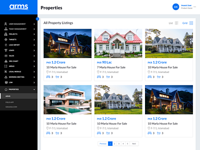 Properties Grid View for Web grid view properties properties grid view property listings real estate web web grid view