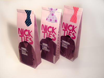 Nick Ties bowtie packagedesign packaging