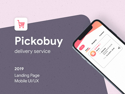 Pickobuy company delivery developement landing page mobile ui uiux