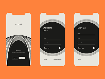Sign in / Sign up UI account app branding dailyui minimal sign in sign up ui design ux vector