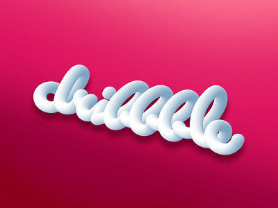 3D Typography Dribbble