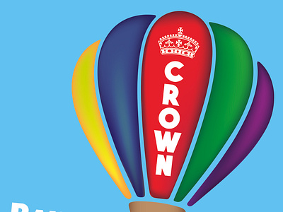 Crown Hot Air Balloon Logo Concept