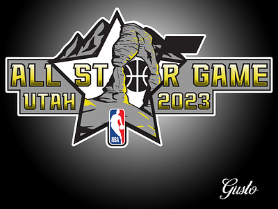 2023 NBA All-Star Game Logo Concept all star all star game allstar allstar2023 allstargame basketball logo nba nbaallstargame nbaallstarweekend utahjazz