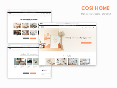 Cosi Home homedecor interiordesign starterkit webdesign websitedesign