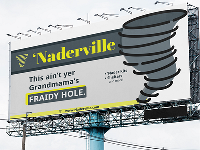 'Naderville Tornado Shelters (Billboard Design) advertising billboard design billboard mockup brand design tornado shelter
