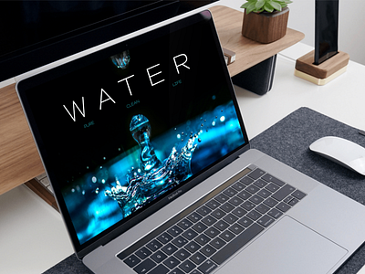 "Water" Charity (Desktop Wallpaper) desktop wallpaper digital design nonprofit wallpaper design water