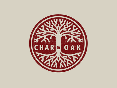 Char & Oak Seasonings branding design flat logo vector
