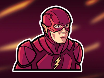 The Flash animation animation 2d dc dc comics dccomics flash flash message icon illustration illustrator justice justice league logodesign mascot mascotlogo snyder sticker