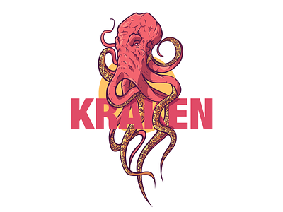 Kraken Artwork adobe xd animal app animals brnading illustration kerning kraken mascot octopus octopus logo procreate sketchbook squid tentacle ui ui design