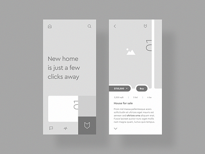 Real Estate App - Wireframe