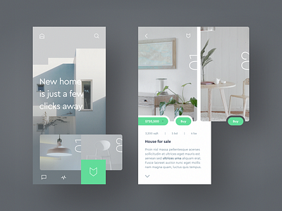Real Estate App aplication app app design exercise interface mobile ui ux vector