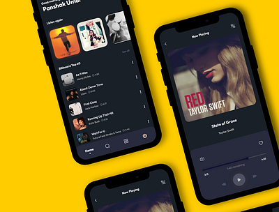 Music Player UI Design design ui ux