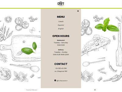 Craft Pizza Website design ui web website design wordpress design