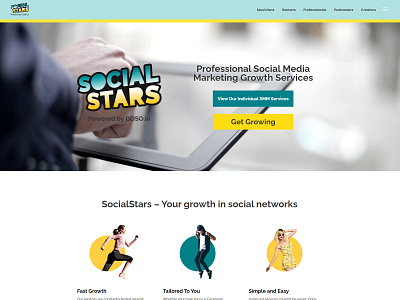 SocilaStars website