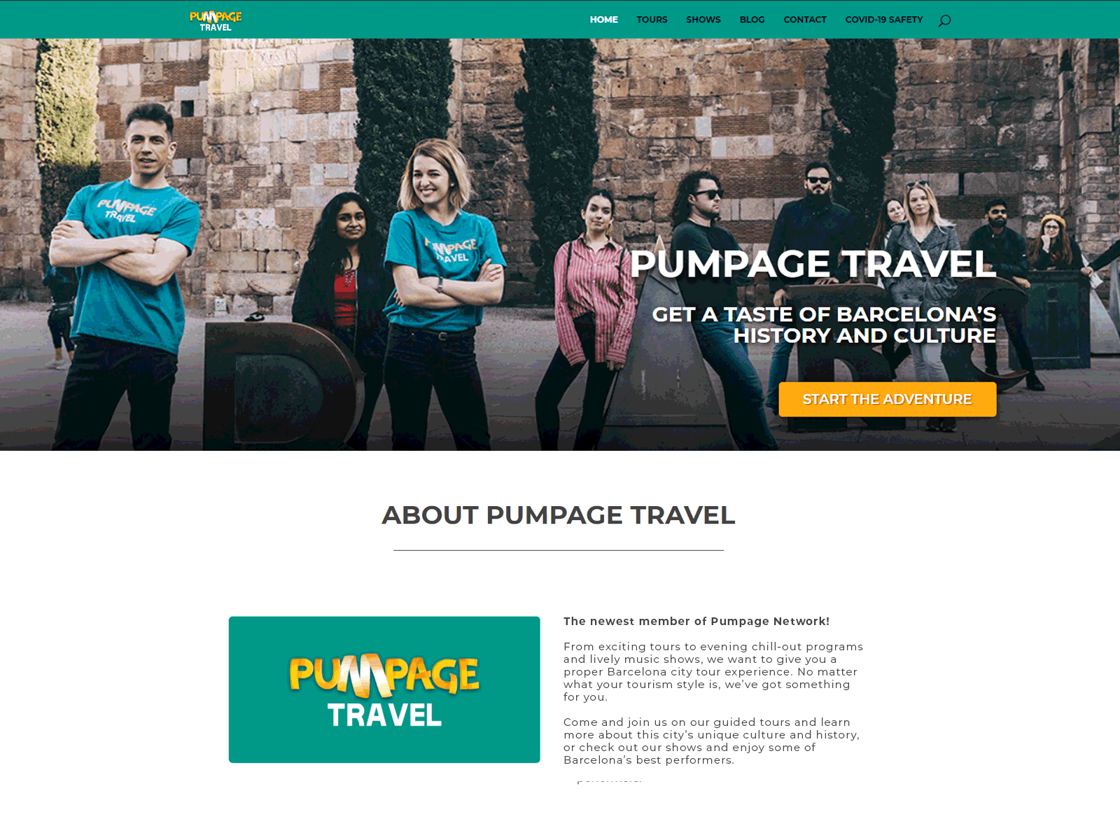 Pumpage Travel website animated gif design desktop digital gif ui web website design wordpress design