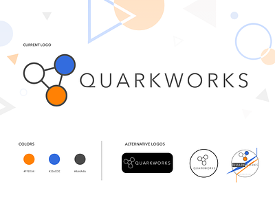 QuarkWorks Branding brand branding design icon illustration logo