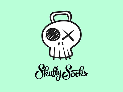 Skully Socks - logo with skull kettlebell branding crossfit logo socks
