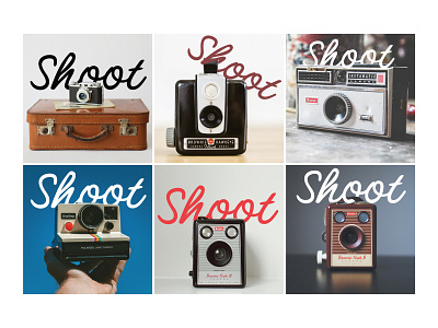 "Shoot" Camera Photos & Text image photo photograph photoshop script type