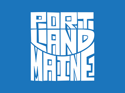 Portland Maine adobe illustrator graphic hand lettering handmade lettering lettering art