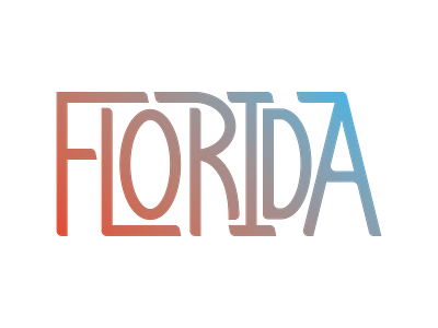 Florida adobe adobe illustrator design fl florida gradient graphic lettering usa