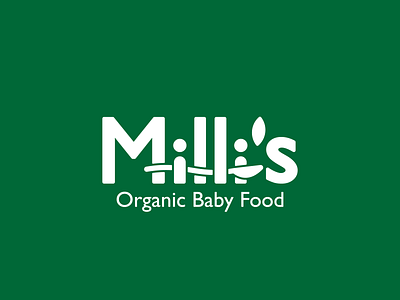 Mili's Organic Baby Food adobe design food logo graphic logo