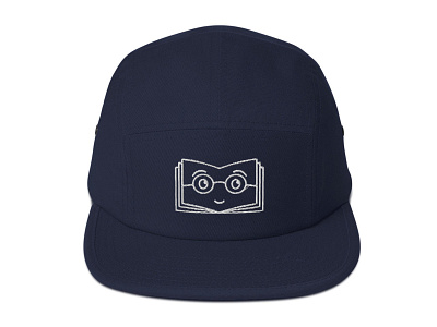 Book Face | 5 Panel Camper Hat adobe adobe illustrator character characters cute faces graphic icon illustration illustrator