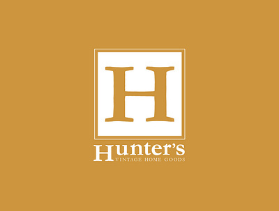 Hunter's Vintage Home Goods adobe branding design graphic icon illustration illustrator logo typography vector