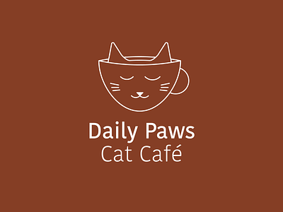 Daily Paws Cat Café adobe brand brand design branding cafe cats character coffee cute design graphic icon logo logo design logo designer typography