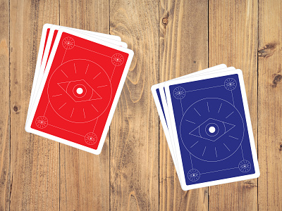 Playing Cards Backs | Red & Blue design graphic