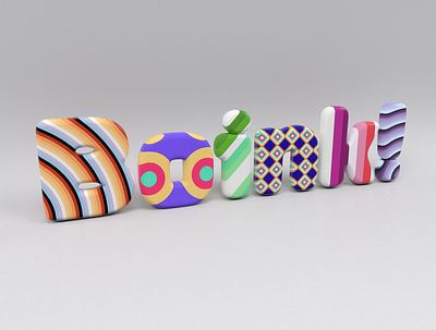 Boink! cinema 4d colors interpolation materials rounded edges typography