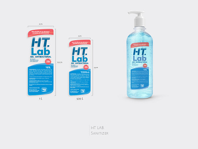 HT Lab. Sanitizer branding design graphic design label logo
