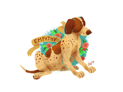Empathy animal design dog illustration photoshop art stylized