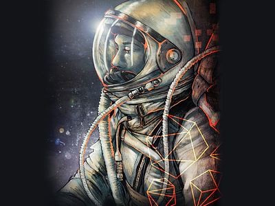Shepard Of The Stars astronaut design illustration multimedia photoshop art