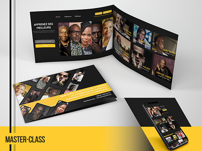 Master class program, print and private online platform. brochure design designer graphic graphic design online print